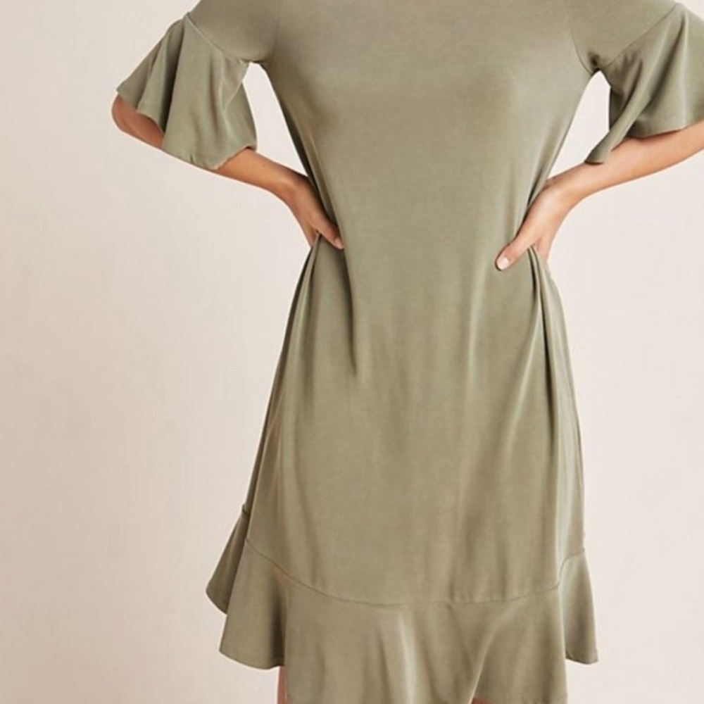 NWT Anthropologie dress ruffle trim